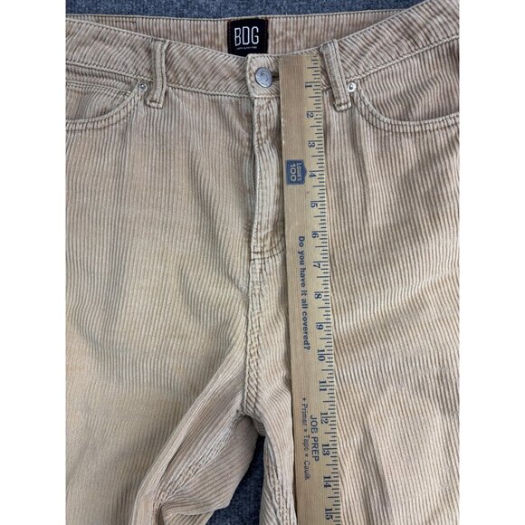 BDG Pants Womens 29 Tan Corduroy Mom High Rise Urban Outfitters Straight Leg - Picture 4 of 8